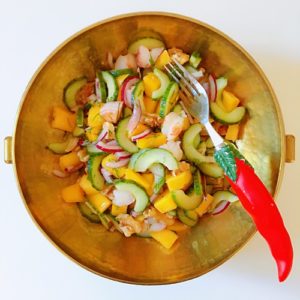 Shrimp, Mango, and Walnut Salad