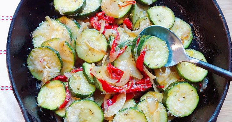 Simple Sauteed Zucchini with Parmesan Cheese