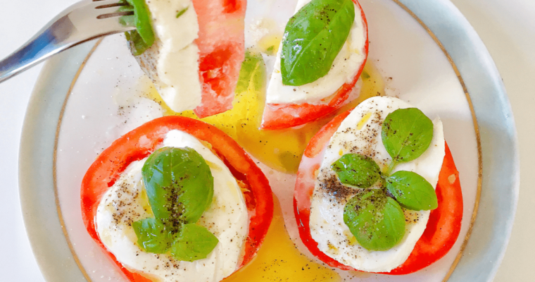 Quick and Easy Tomatoes with Buffalo Mozzarella