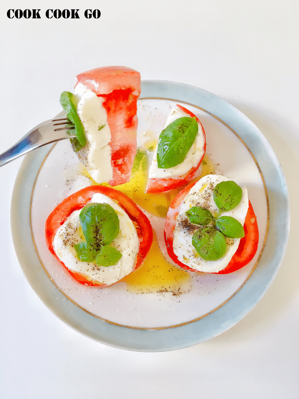 Quick and Easy Tomatoes with Buffalo Mozzarella