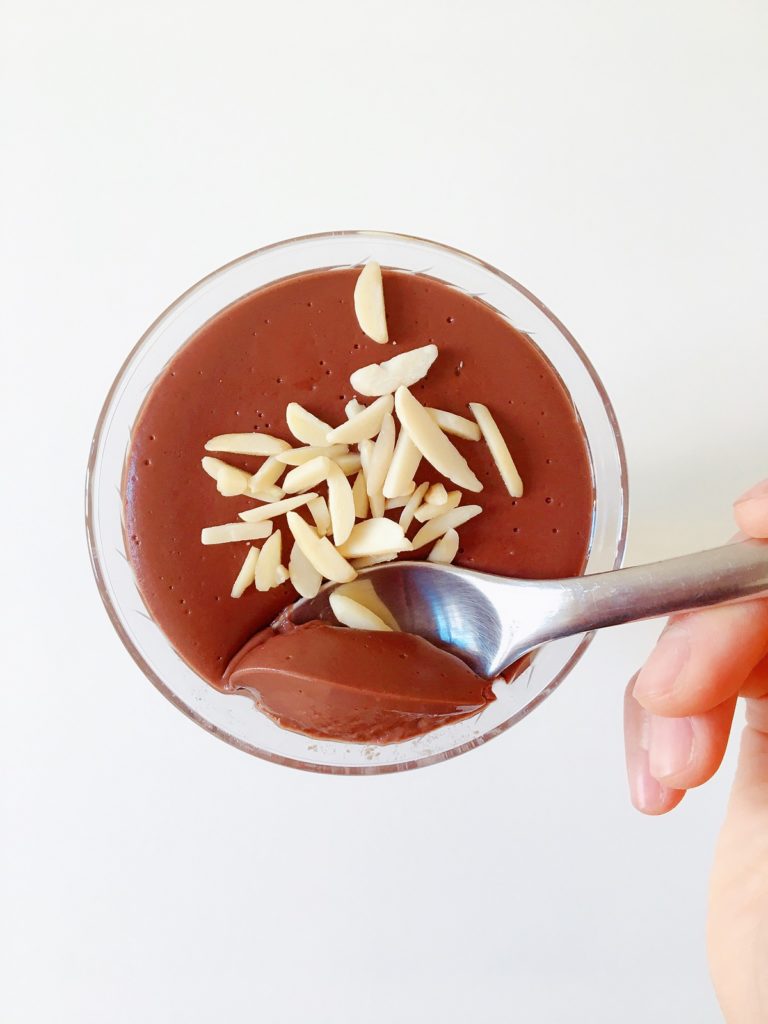 creamy chocolate pudding with rum