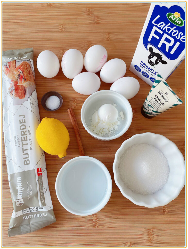 Portuguese Egg Tarts Ingredients