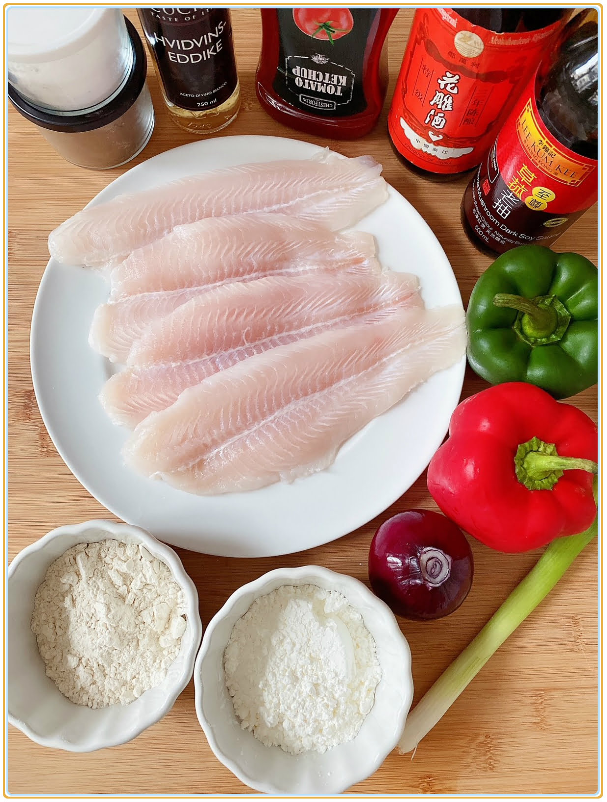 Ingredients sweet and sour fish