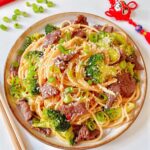 Beef broccoli lo mein