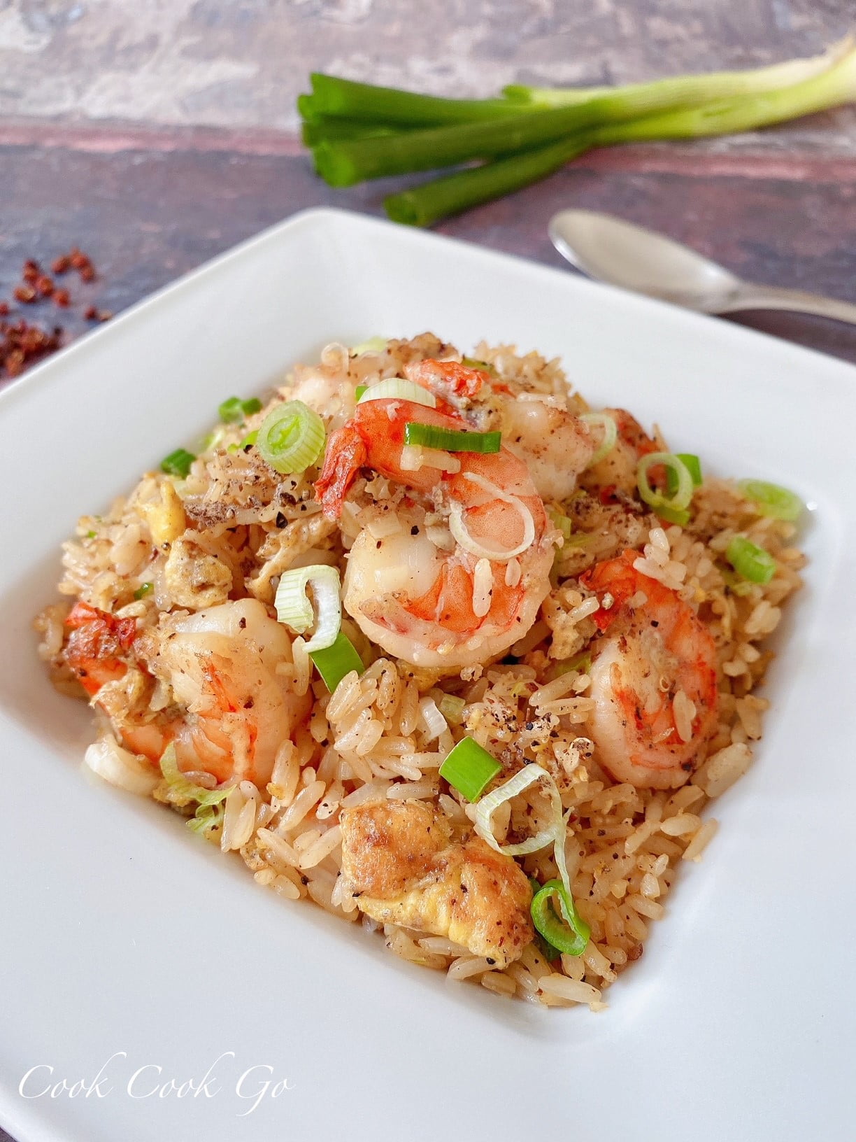 Salt and Pepper Shrimp Fried Rice COOK COOK GO