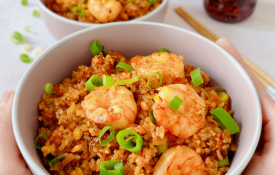 Lao Gan Ma Garlic Shrimp Fried Rice.