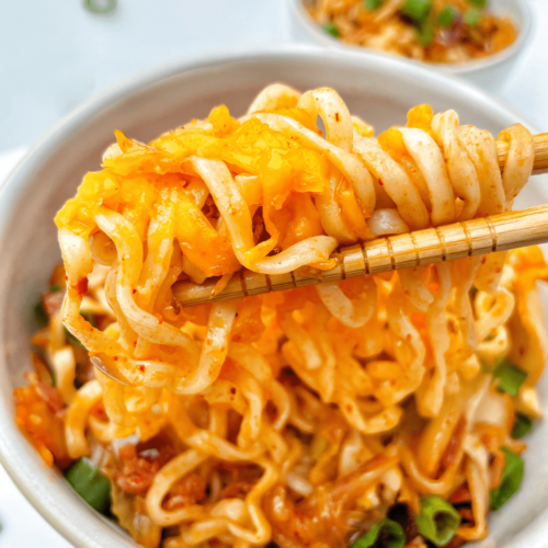 Instant Cheesy Cheese Ramen Noodles Recipe + Video