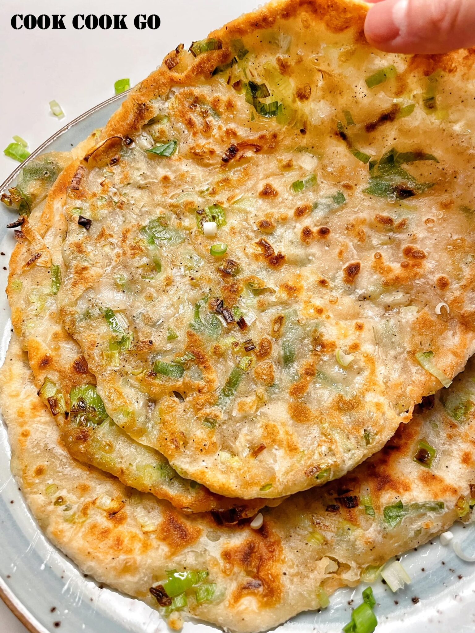 Easy Flaky Chinese Scallion Pancakes COOK COOK GO