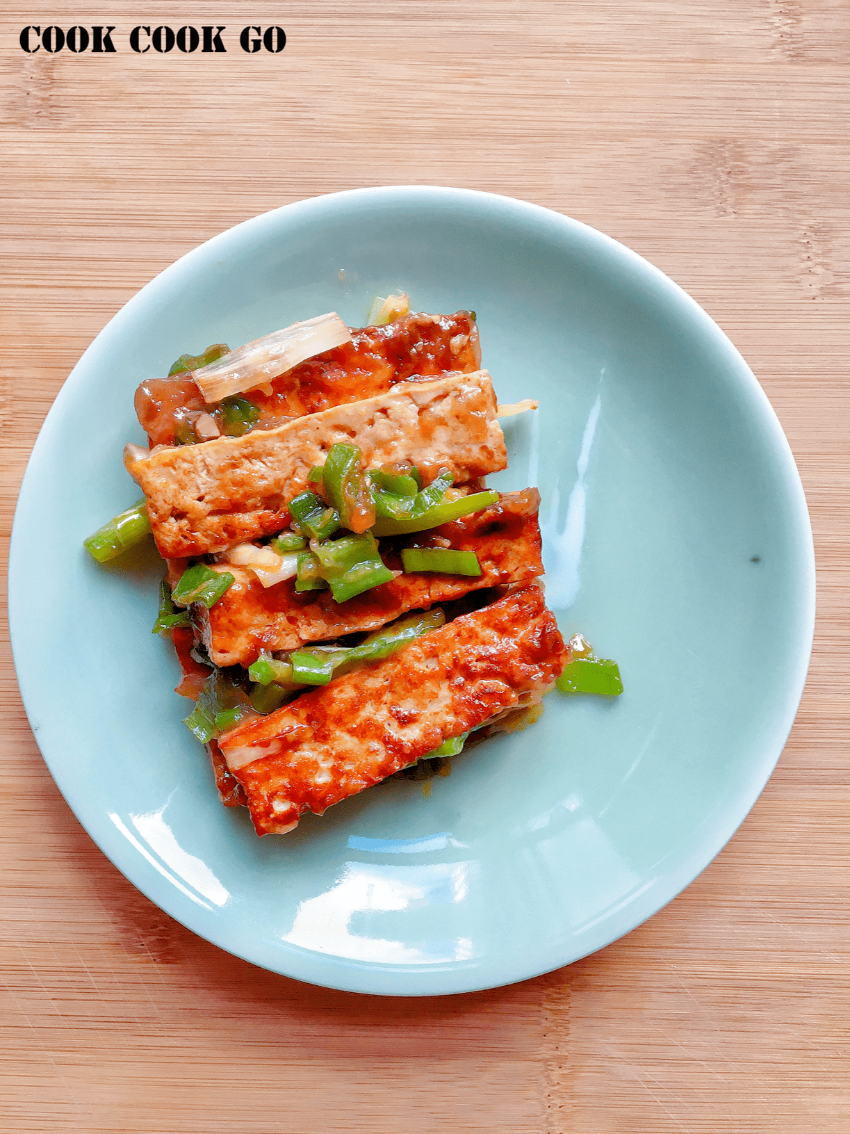 Fried Tofu with Green Onions Recipe