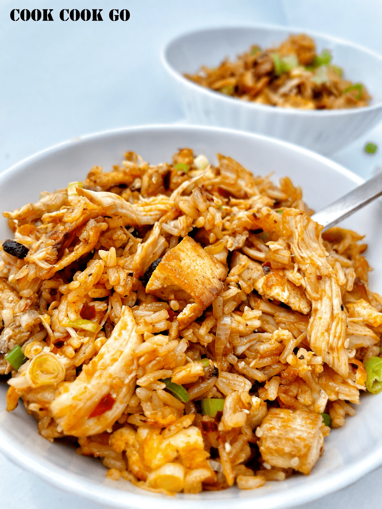 leftover chicken fried rice with laoganma chili oil 