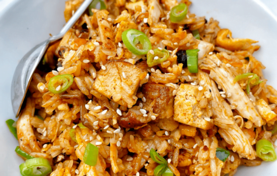 Leftover Chicken and Tofu Fried Rice