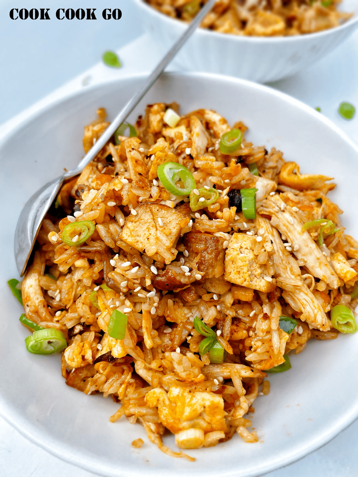 Leftover Chicken and Tofu fried rice