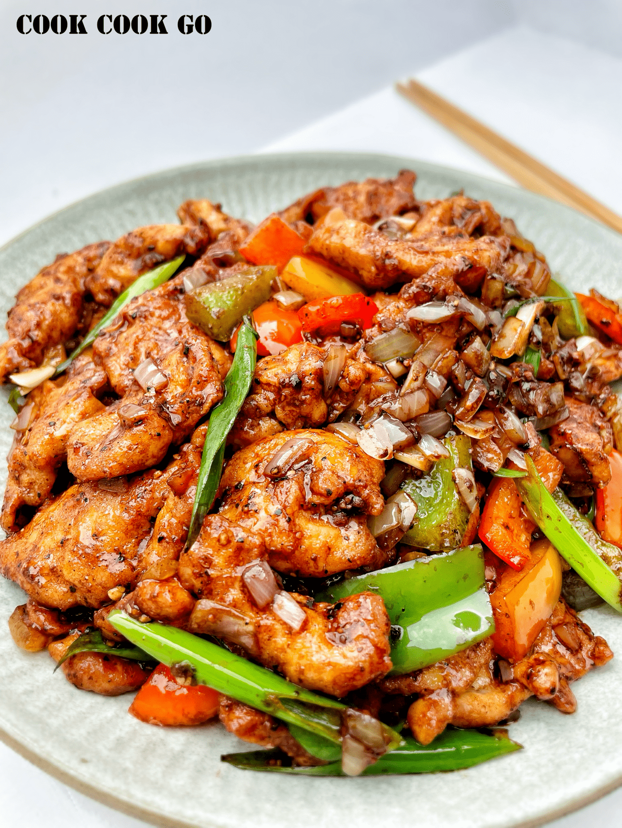 Chinese Pepper Chicken with vegetables