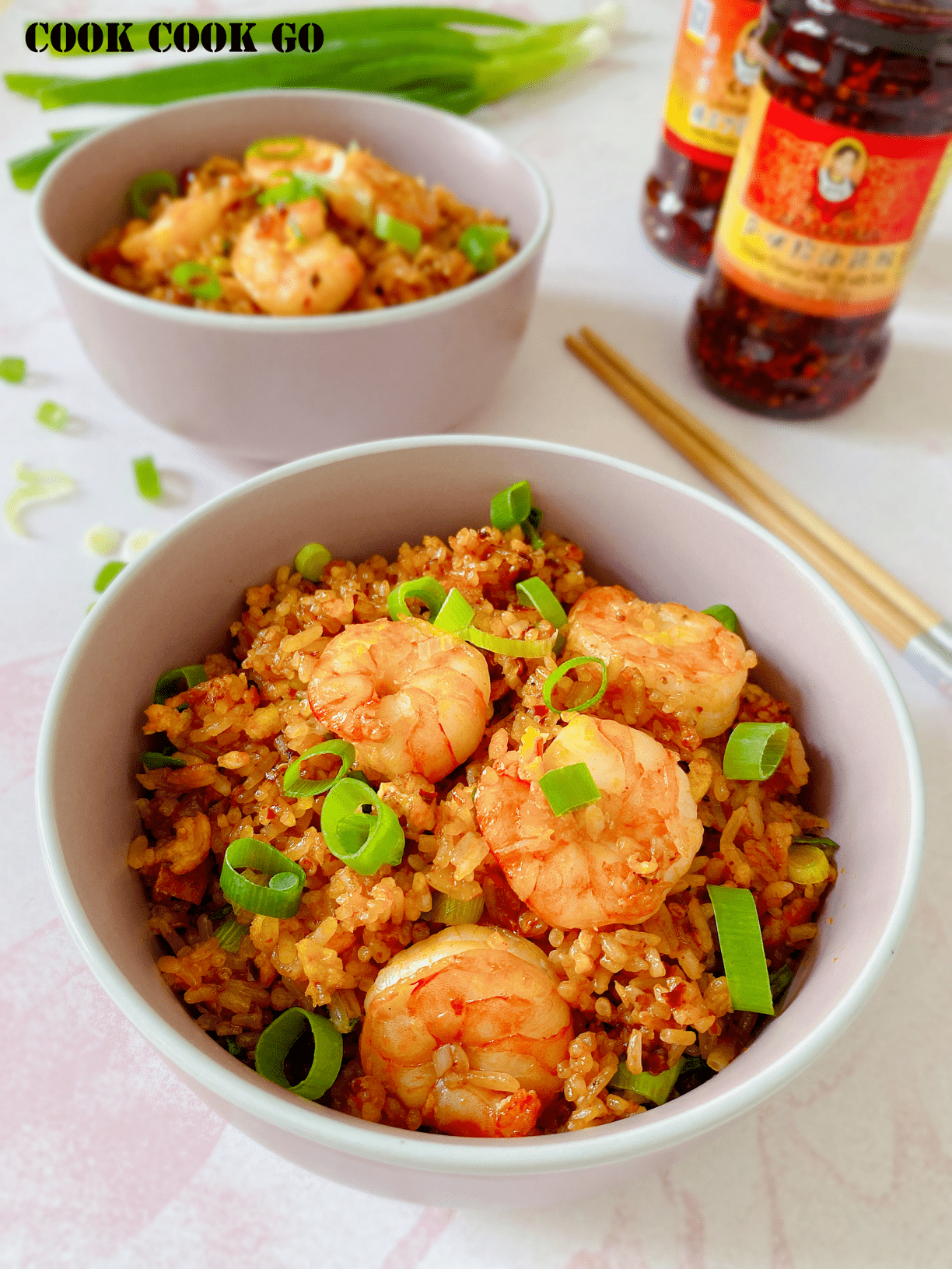 shrimp fried rice with lao gan ma sauce