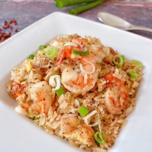 salt and pepper shrimp fried rice