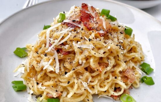 Miso Carbonara Noodles