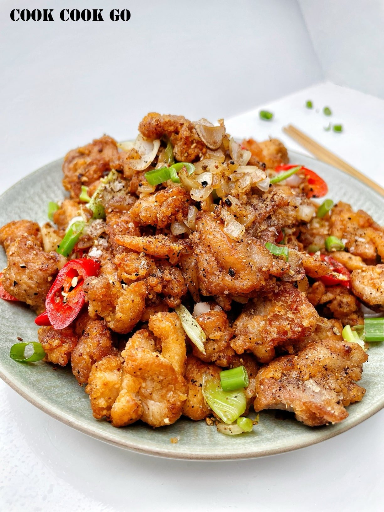 Salt and Pepper Crispy Chicken - COOK COOK GO