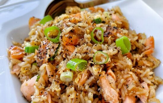 Super Easy Salmon Fried Rice