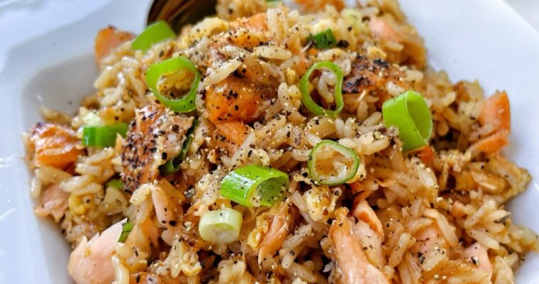 Super Easy Salmon Fried Rice