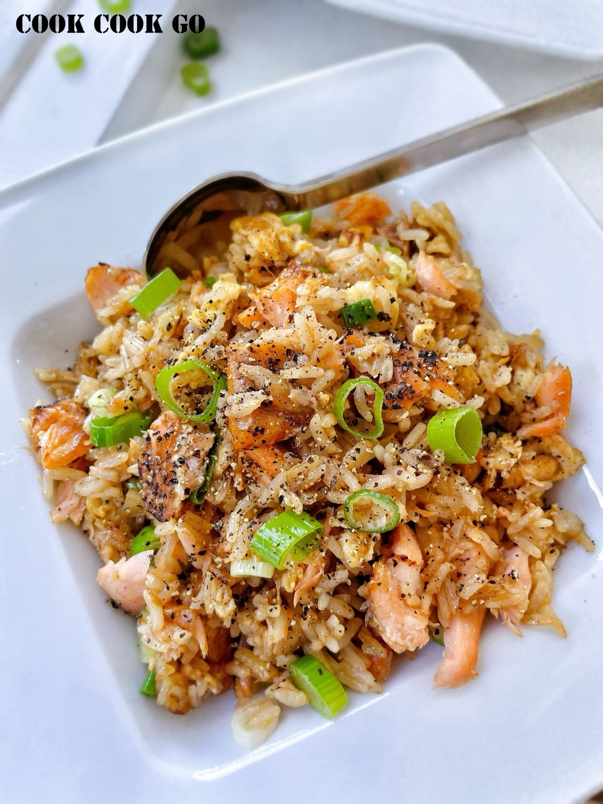 salmon fried rice