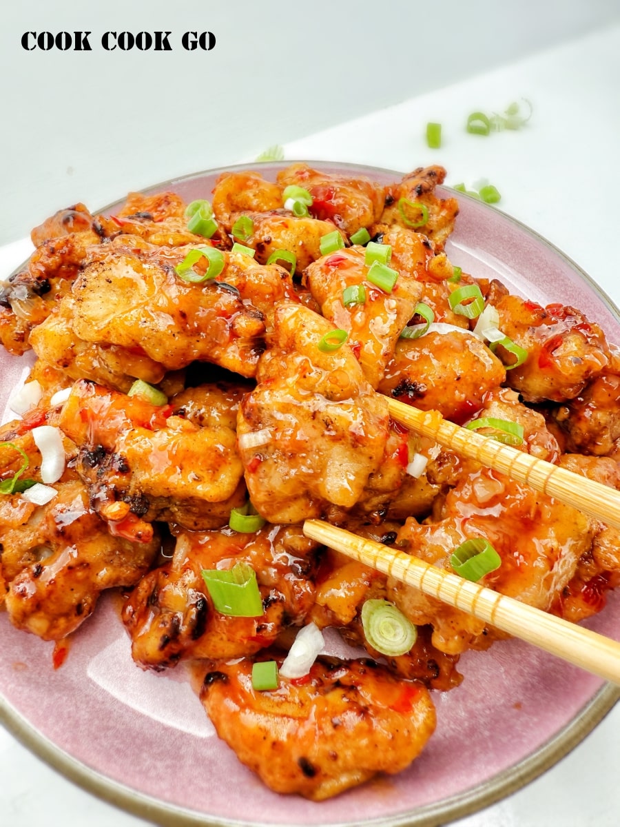 sprød kylling med sød chili