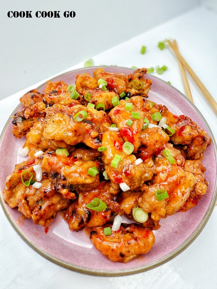 Sweet Chili Crispy Fried Chicken.