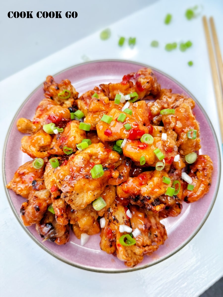 Sød og krydret stegt kylling 