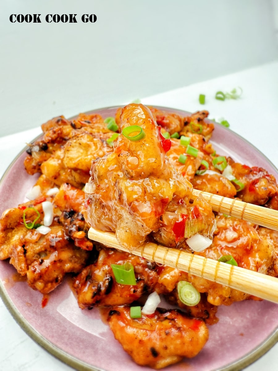 Sprødstegt kylling med sød chilisauce