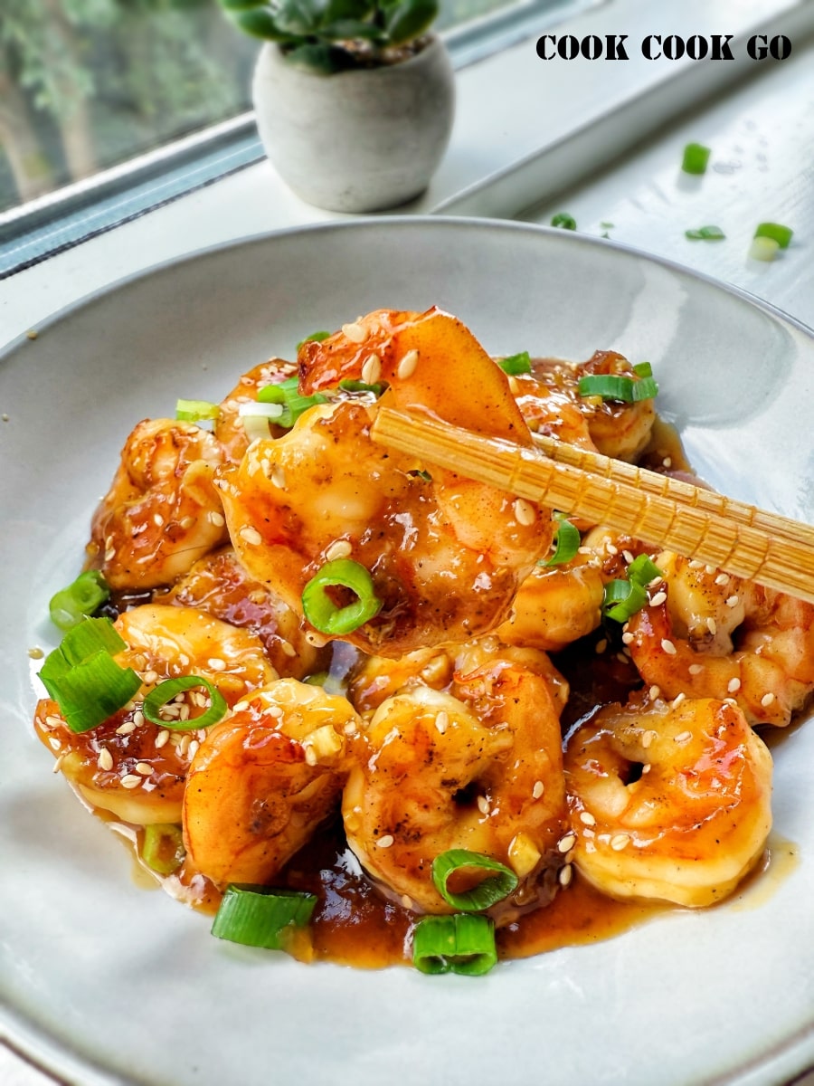 easy Chinese honey garlic shrimp recipe