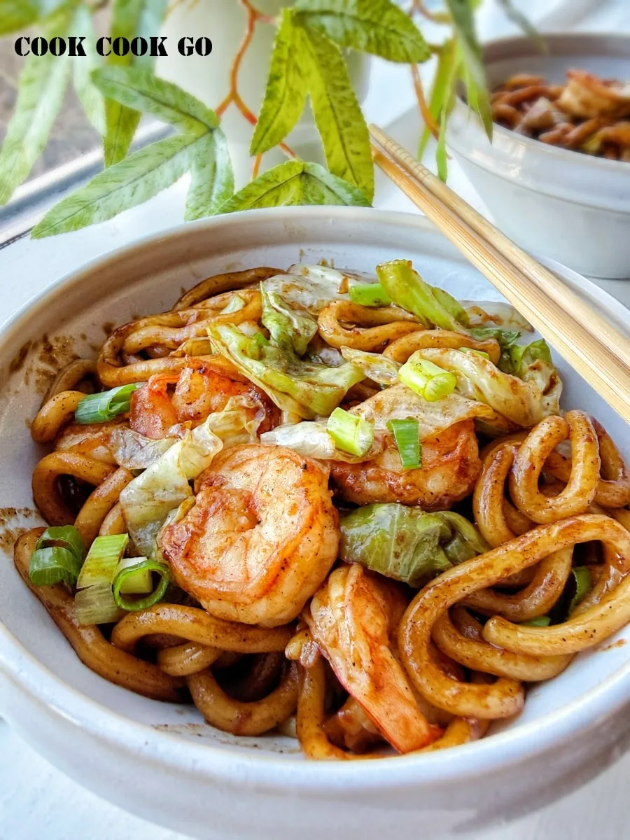 Black Pepper Shrimp Udon