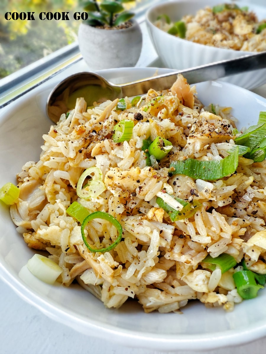 salt and pepper chicken fried rice