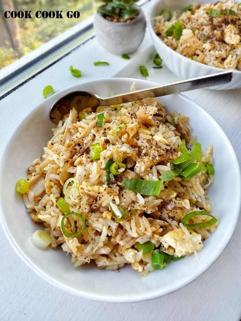 Salt and Pepper Chicken Fried Rice - COOK COOK GO