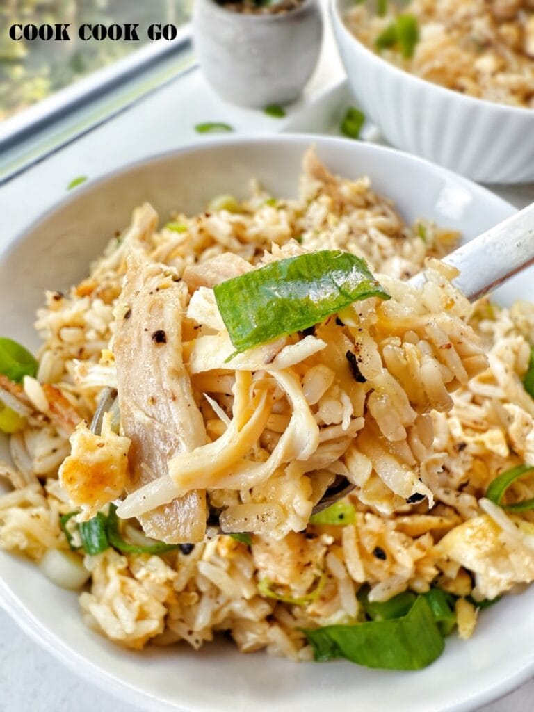 Fry Salt Rice Salt and Pepper Chicken Fried Rice - COOK COOK GO