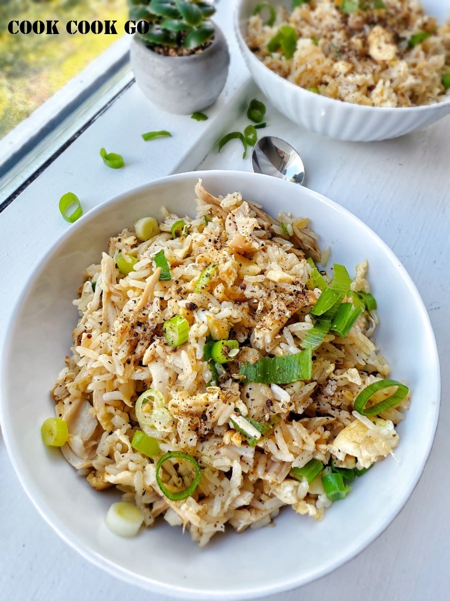 salt and pepper chicken fried rice 