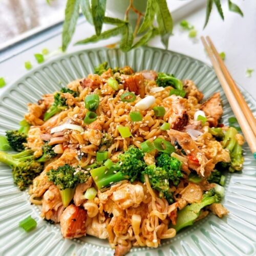 salmon stir fry ramen