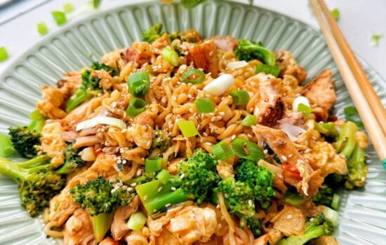 Salmon Stir-fry Ramen