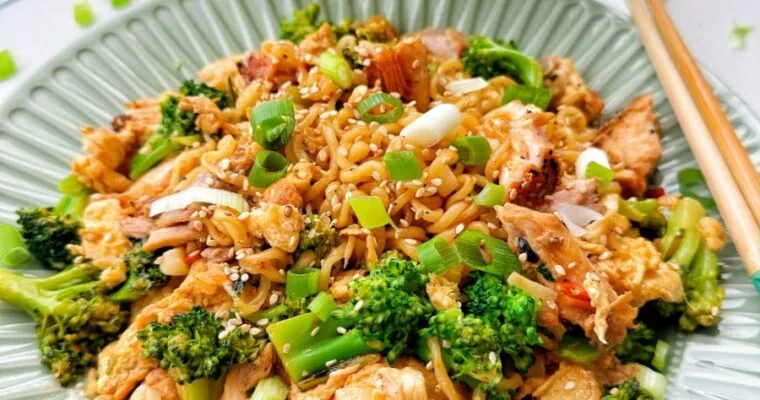 Salmon Stir-fry Ramen