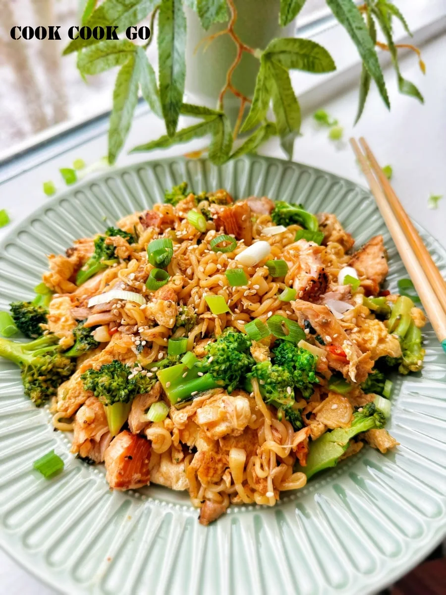 Salmon Stir-fry Ramen