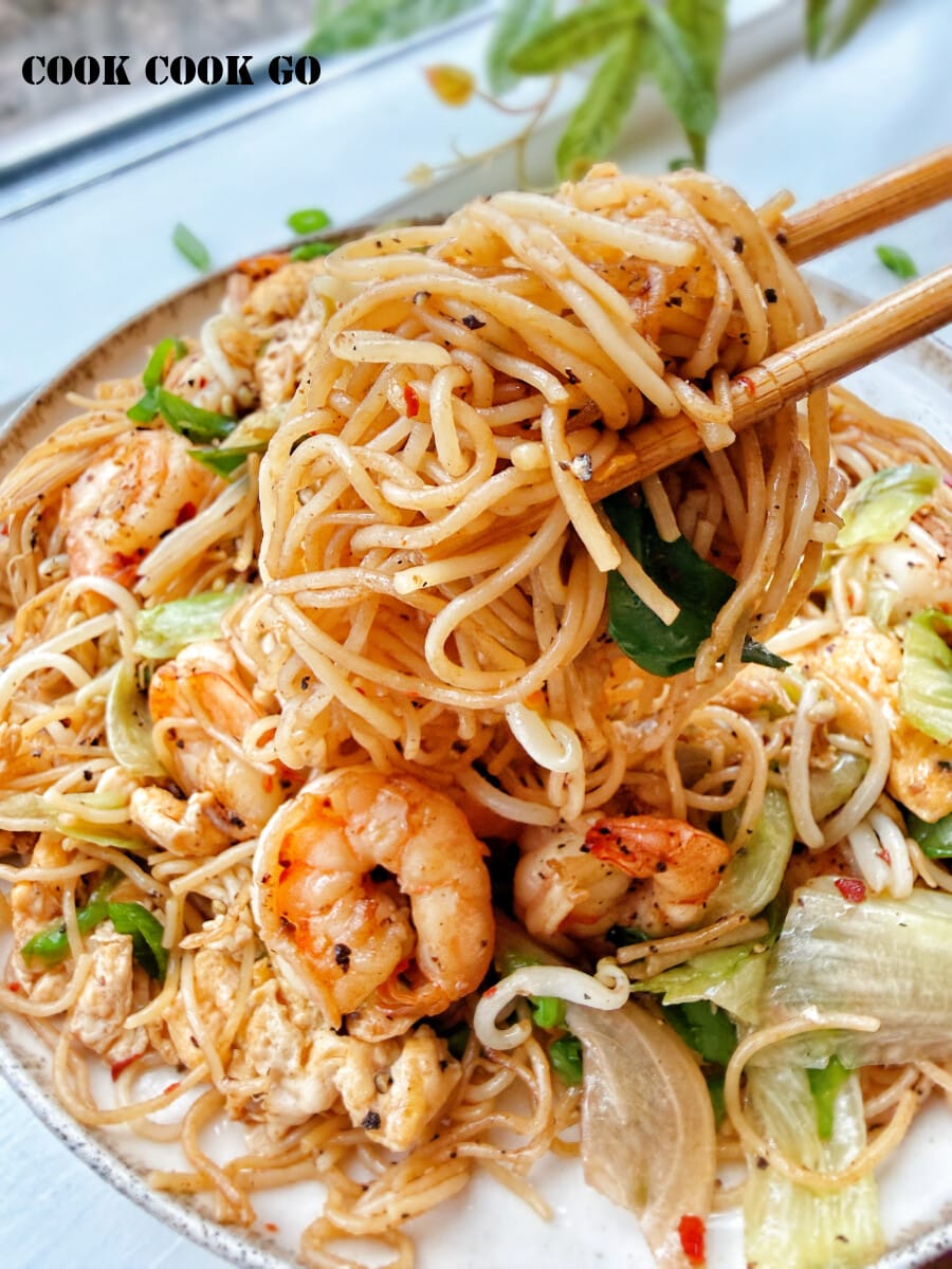 easy shrimp fried rice noodles recipe